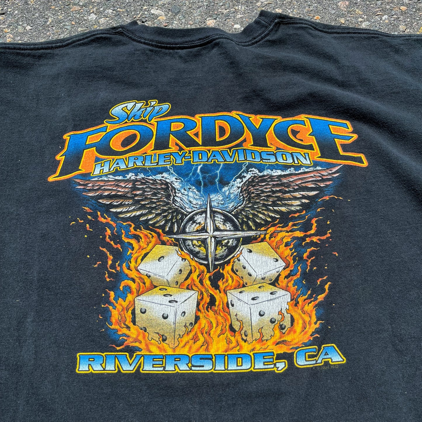 00’s Harley Davidson - Skip Fordyce Flame Longsleeve- XL