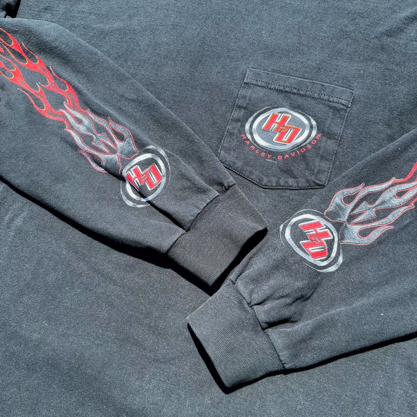 00’s Harley Davidson - Skip Fordyce Flame Longsleeve- XL