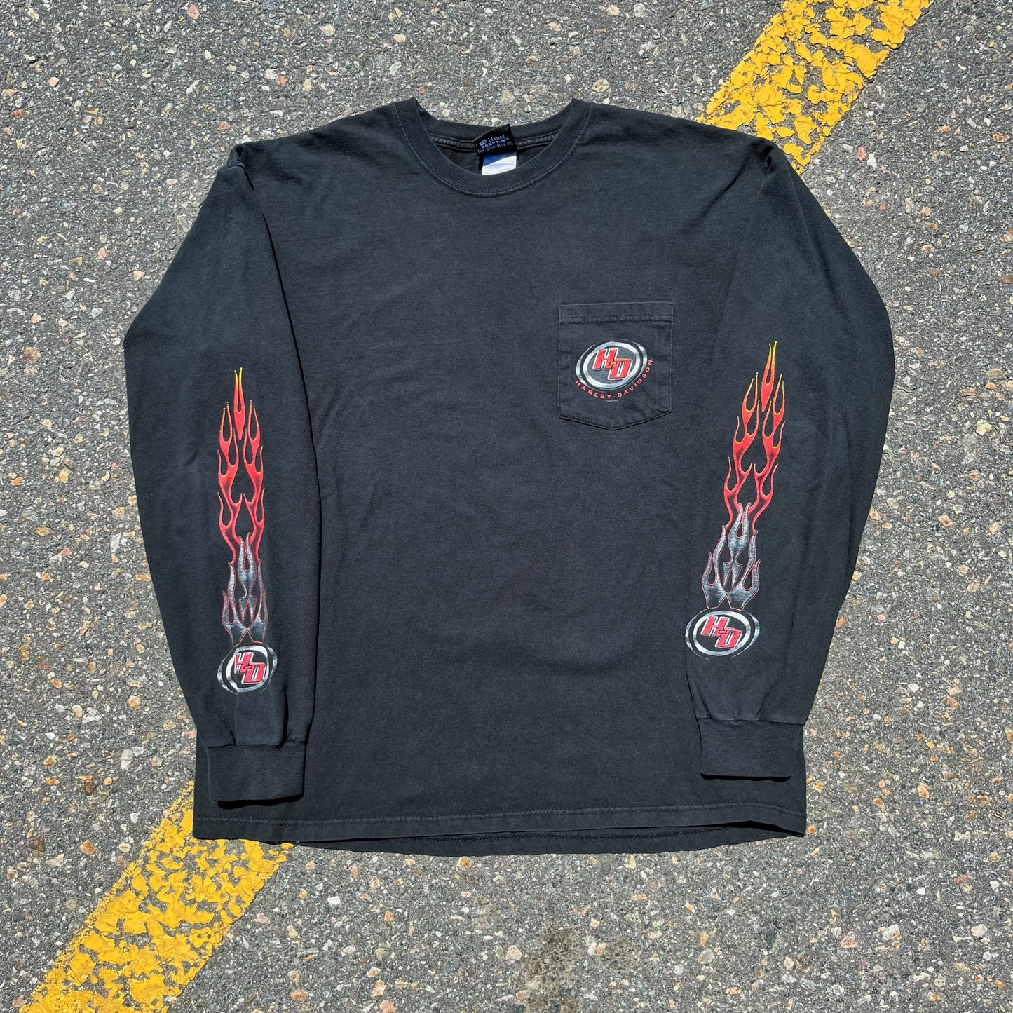00’s Harley Davidson - Skip Fordyce Flame Longsleeve- XL