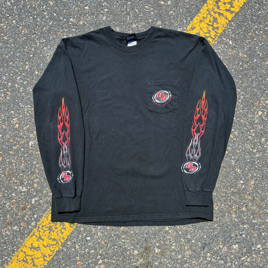 00’s Harley Davidson - Skip Fordyce Flame Longsleeve- XL